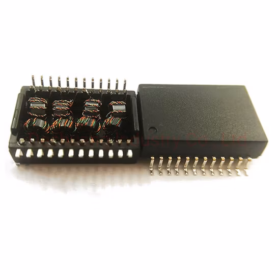 Original Muestra gratis de filtro de red Gigabit, circuito magnético de aislamiento Ethernet, módulo transformador LAN eléctrico Toroidal SMD DIP para PCBA